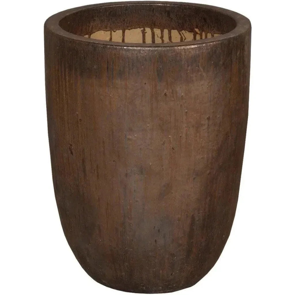 Round Ceramic Cylinder Planter - LOOMLAN - Planters