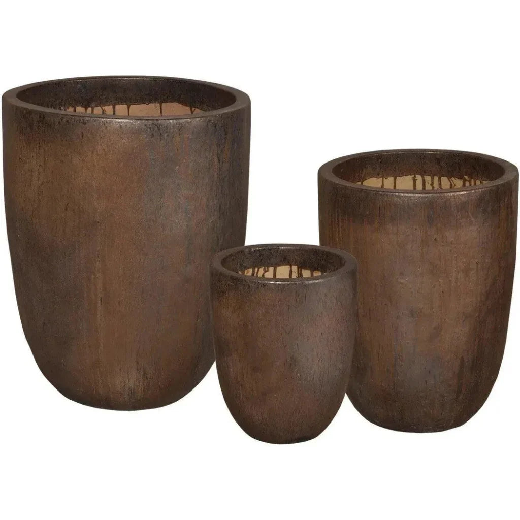 Round Ceramic Cylinder Planter - LOOMLAN - Planters