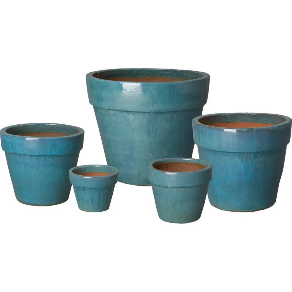 Round Ceramic Flower Pot - LOOMLAN - Emissary - Planters