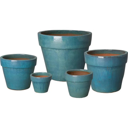 Round Ceramic Flower Pot - LOOMLAN - Emissary - Planters