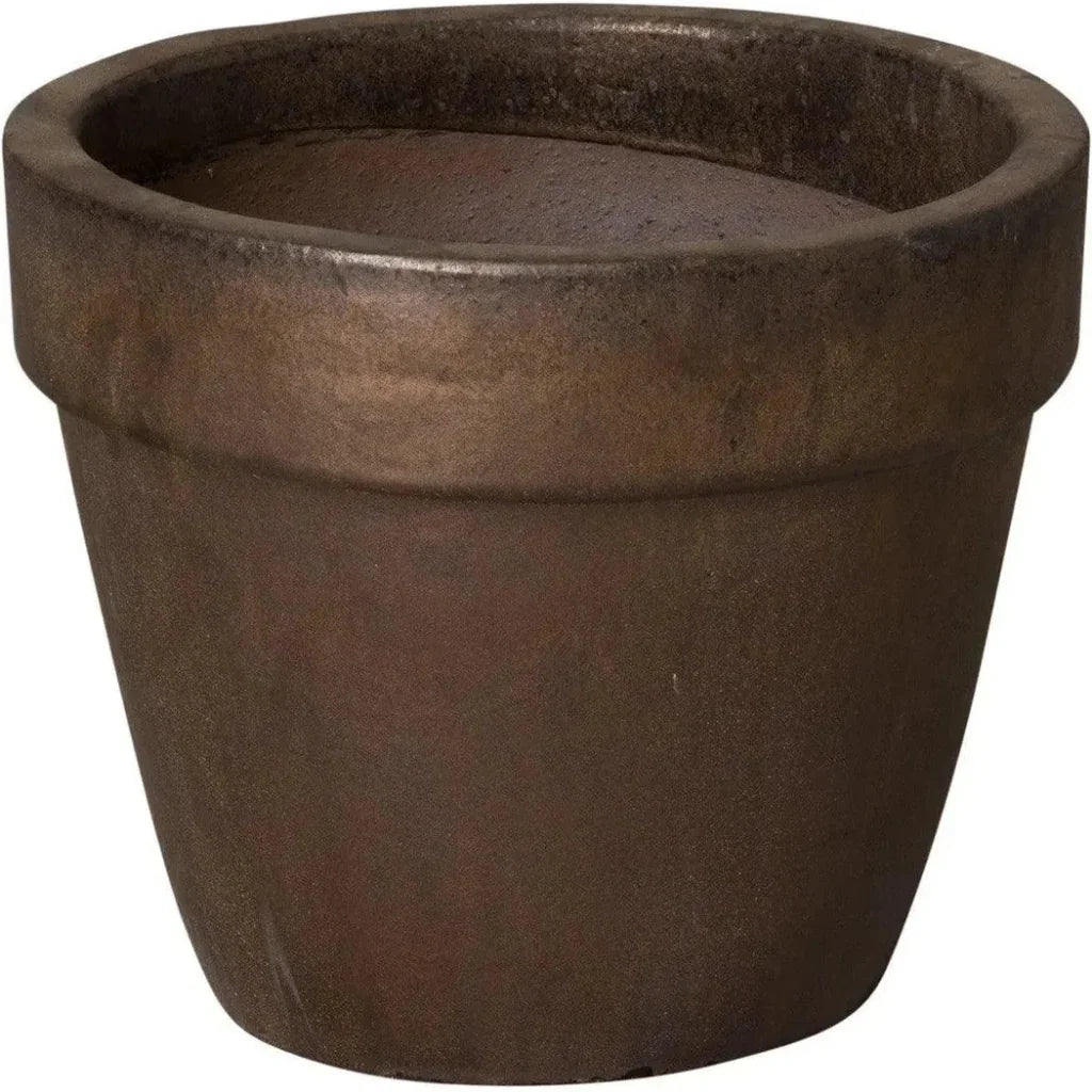 Round Ceramic Flower Pot - LOOMLAN - Emissary - Planters