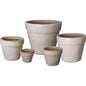 Round Ceramic Flower Pot - LOOMLAN - Emissary - Planters