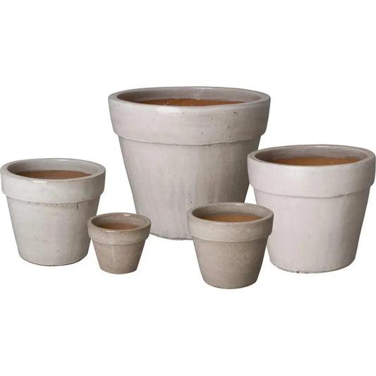 Round Ceramic Flower Pot - LOOMLAN - Emissary - Planters