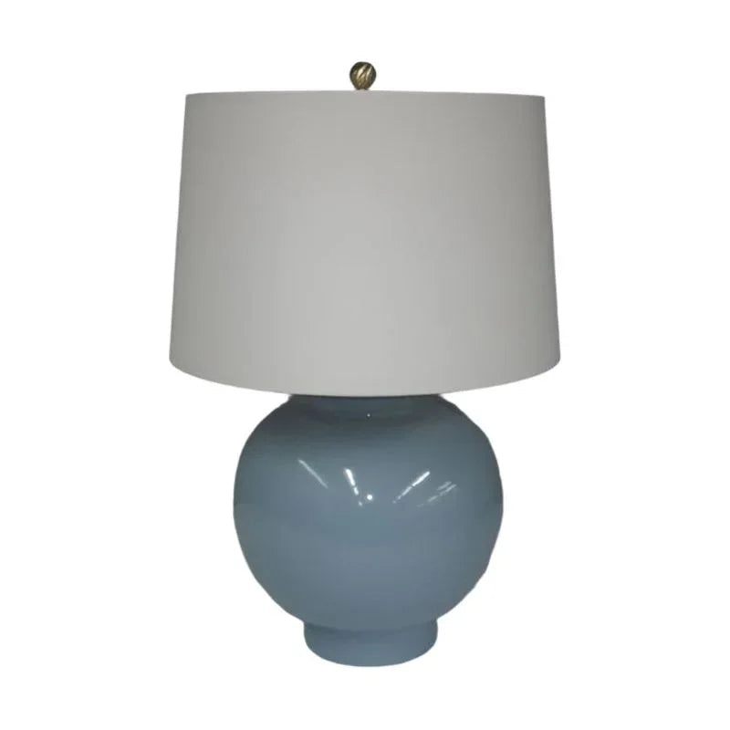 Round Ceramic Made Table Lamp - LOOMLAN - Wildwood - Table Lamps