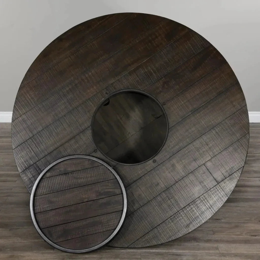 Round Counter Barrel Pub Table Stools 5 PC Set-Dining Table Sets-Sunny D-LOOMLAN