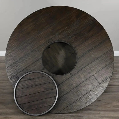 Round Counter Barrel Pub Table Stools 5 PC Set-Dining Table Sets-Sunny D-LOOMLAN