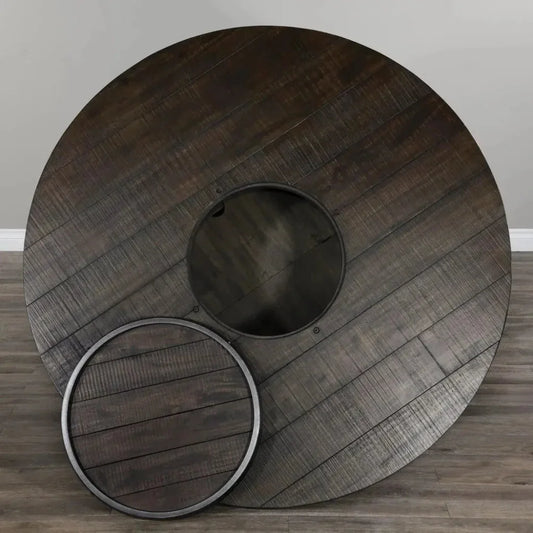 Round Counter Barrel Pub Table Stools 5 PC Set-Dining Table Sets-Sunny D-LOOMLAN