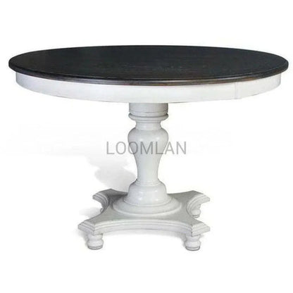 Round Counter Height White Dining Table - LOOMLAN - Sunny D - Counter Tables