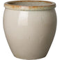 Round Crafted Ceramic Planter - LOOMLAN - Emissary - Planters