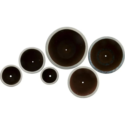 Round Distressed White Ceramic Planter - LOOMLAN - Emissary - Planters