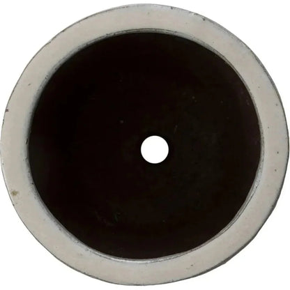 Round Distressed White Ceramic Planter - LOOMLAN - Emissary - Planters