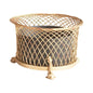 Round Dolphin Gold Wirework Planter - LOOMLAN - Chelsea House - Planters