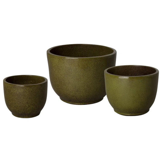 Round Handcrafted Ceramic Planter - LOOMLAN - Emissary - Planters