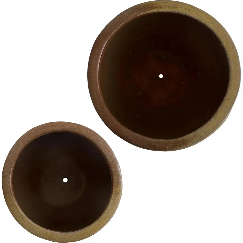 Round Handmade Ceramic Planter - LOOMLAN - Emissary - Planters