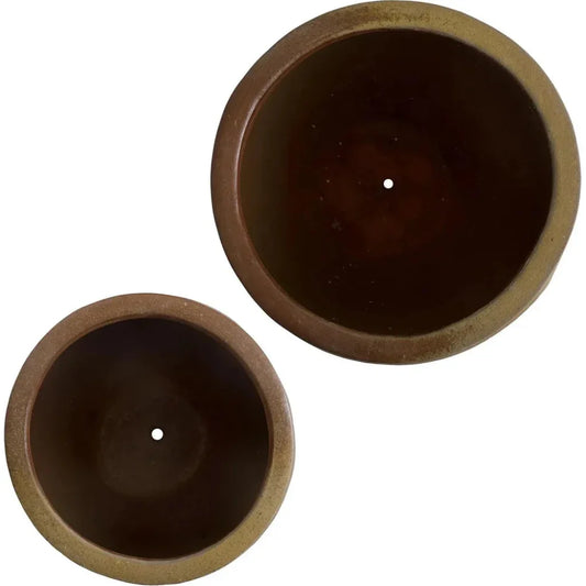 Round Handmade Ceramic Planter - LOOMLAN - Emissary - Planters