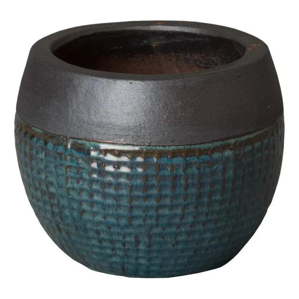 Round Net Ceramic Planter - LOOMLAN - Emissary - Planters