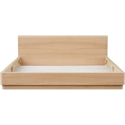 Round Off Wood Light Brown Bed - LOOMLAN - Moe's Home - Beds