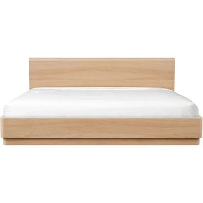 Round Off Wood Light Brown Bed - LOOMLAN - Moe's Home - Beds