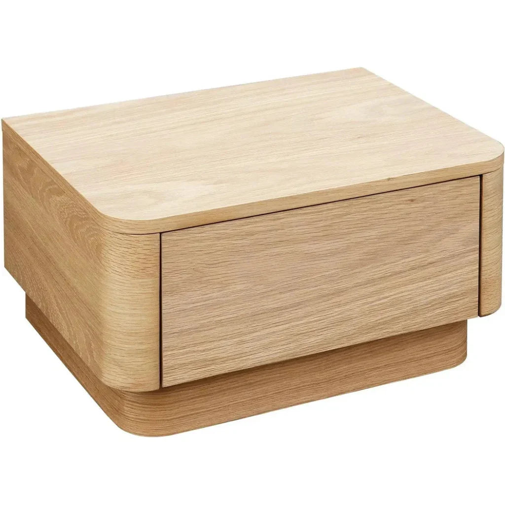 Round Off Wood Nightstand - LOOMLAN - Moe's Home - Nightstands