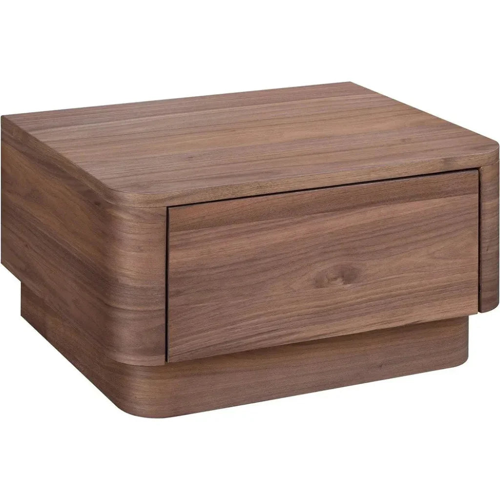 Round Off Wood Nightstand - LOOMLAN - Moe's Home - Nightstands
