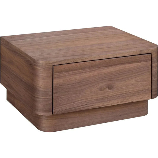 Round Off Wood Nightstand - LOOMLAN - Moe's Home - Nightstands