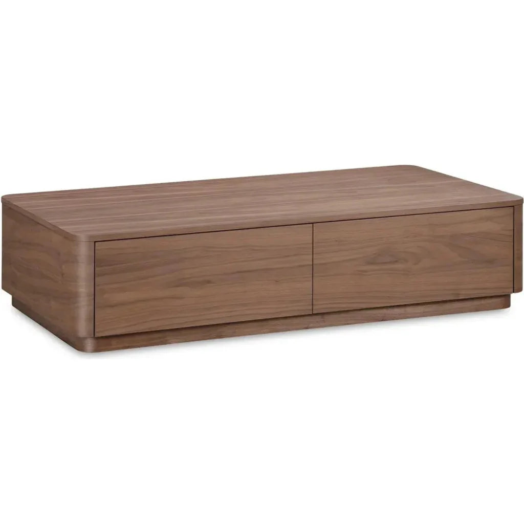 Round Off Wood Rectangular Coffee Table - LOOMLAN - Moe's Home - Coffee Tables
