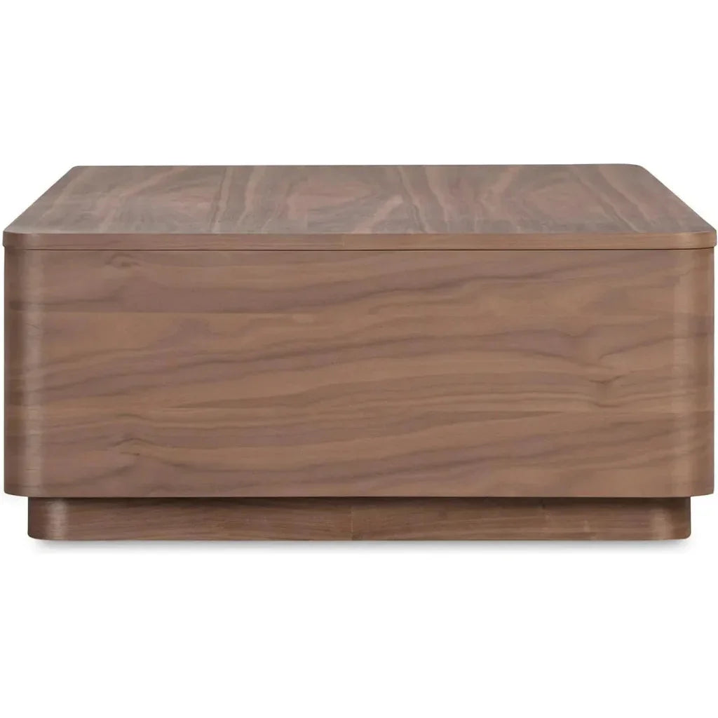 Round Off Wood Rectangular Coffee Table - LOOMLAN - Moe's Home - Coffee Tables