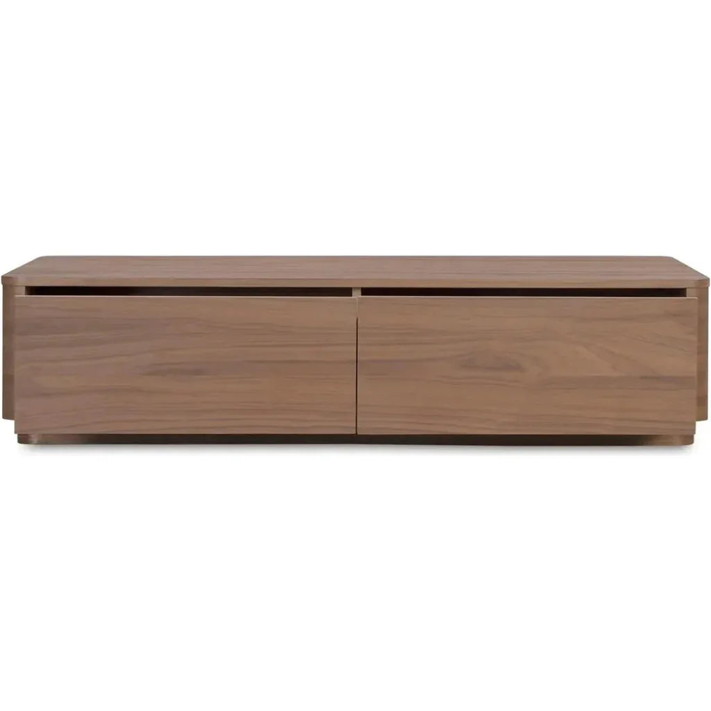 Round Off Wood Rectangular Coffee Table - LOOMLAN - Moe's Home - Coffee Tables