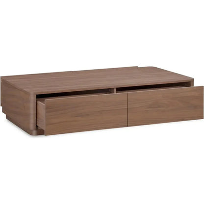 Round Off Wood Rectangular Coffee Table - LOOMLAN - Moe's Home - Coffee Tables