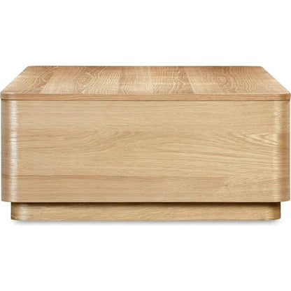 Round Off Wood Rectangular Coffee Table - LOOMLAN - Moe's Home - Coffee Tables