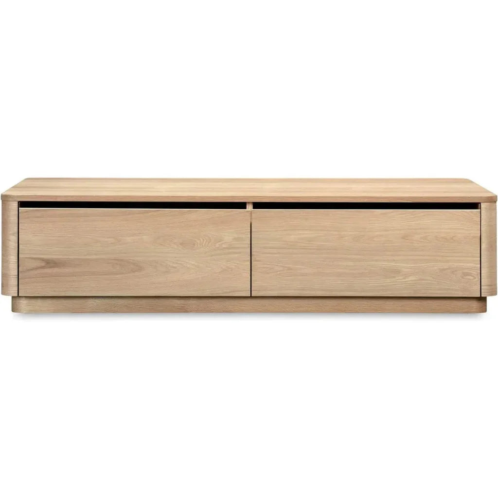 Round Off Wood Rectangular Coffee Table - LOOMLAN - Moe's Home - Coffee Tables