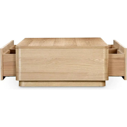 Round Off Wood Rectangular Coffee Table - LOOMLAN - Moe's Home - Coffee Tables