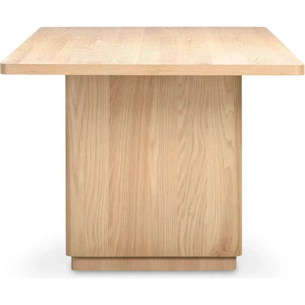 Round Off Wood Small Rectangular Dining Table-Dining Tables-Moe's Home-LOOMLAN