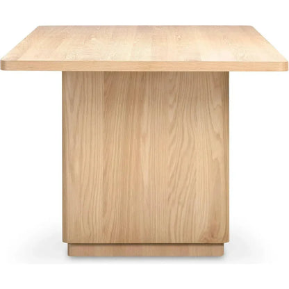 Round Off Wood Small Rectangular Dining Table-Dining Tables-Moe's Home-LOOMLAN