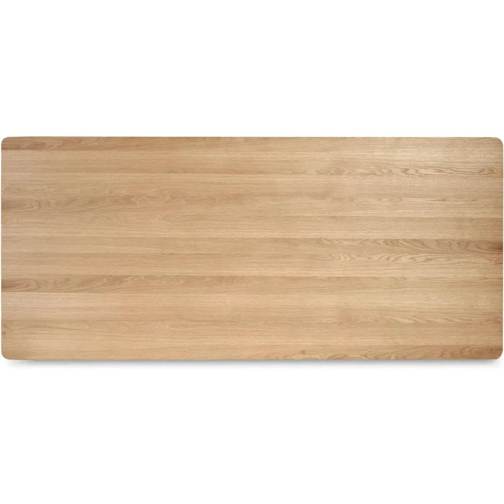 Round Off Wood Small Rectangular Dining Table-Dining Tables-Moe's Home-LOOMLAN