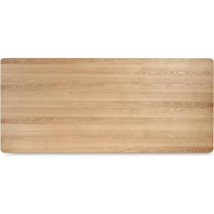 Round Off Wood Small Rectangular Dining Table-Dining Tables-Moe's Home-LOOMLAN