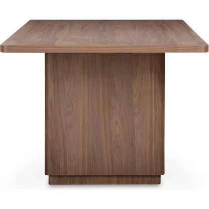 Round Off Wood Small Rectangular Dining Table-Dining Tables-Moe's Home-LOOMLAN