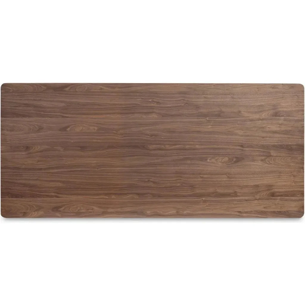 Round Off Wood Small Rectangular Dining Table-Dining Tables-Moe's Home-LOOMLAN