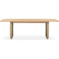 Round Off Wood Small Rectangular Dining Table-Dining Tables-Moe's Home-Natural-LOOMLAN