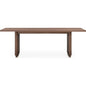 Round Off Wood Small Rectangular Dining Table-Dining Tables-Moe's Home-Walnut Brown-LOOMLAN