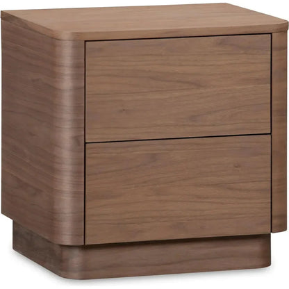 Round Off Wood Tall Nightstand - LOOMLAN - Moe's Home - Nightstands
