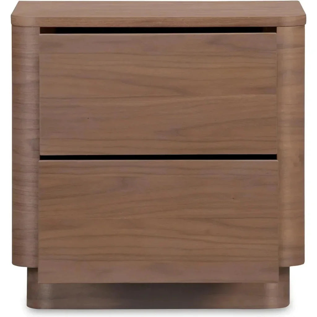Round Off Wood Tall Nightstand - LOOMLAN - Moe's Home - Nightstands