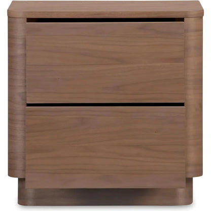 Round Off Wood Tall Nightstand - LOOMLAN - Moe's Home - Nightstands