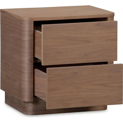 Round Off Wood Tall Nightstand - LOOMLAN - Moe's Home - Nightstands