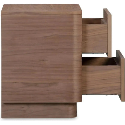 Round Off Wood Tall Nightstand - LOOMLAN - Moe's Home - Nightstands