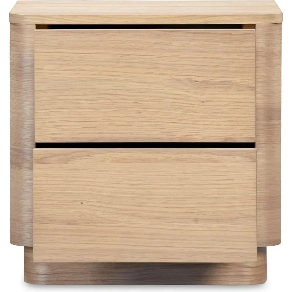 Round Off Wood Tall Nightstand - LOOMLAN - Moe's Home - Nightstands