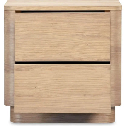 Round Off Wood Tall Nightstand - LOOMLAN - Moe's Home - Nightstands