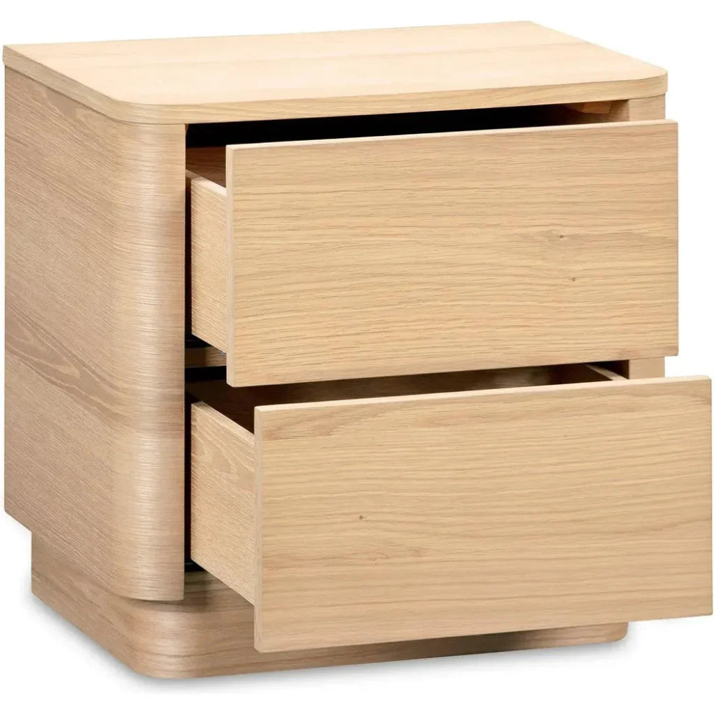 Round Off Wood Tall Nightstand - LOOMLAN - Moe's Home - Nightstands