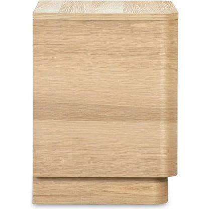 Round Off Wood Tall Nightstand - LOOMLAN - Moe's Home - Nightstands