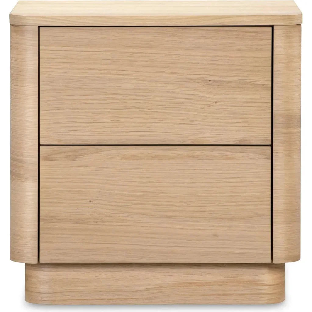 Round Off Wood Tall Nightstand - LOOMLAN - Moe's Home - Nightstands